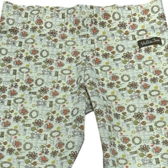 Matilda Jane You & Me Minny Leggings Sz.8 2011 Vintage Floral Ruffle Cuff Pants - Picture 6 of 11